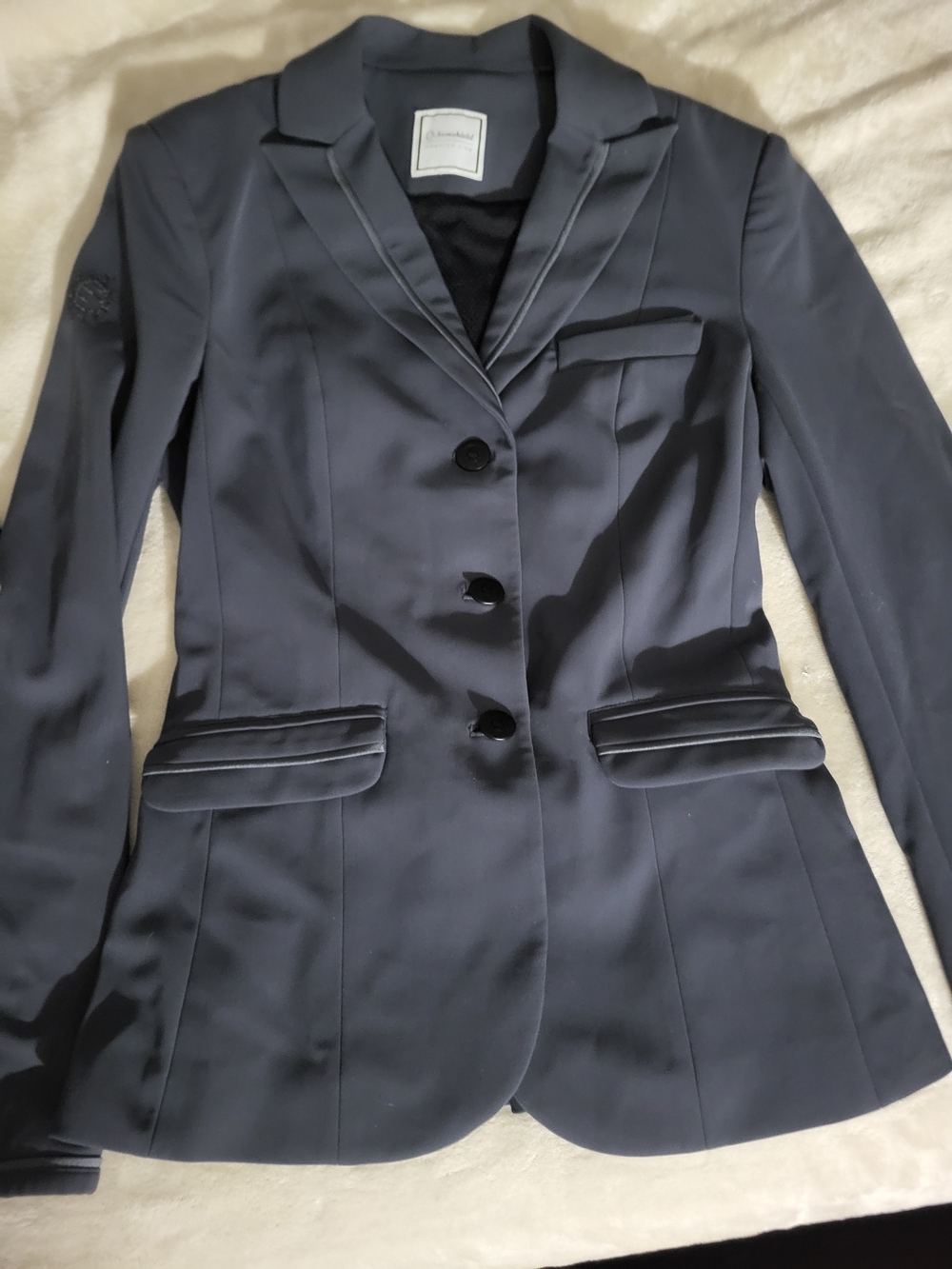 Dark Navy Women's Tailored Blazer Jacket